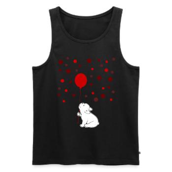 French Bulldog with Balloon - Men's Premium Organic Tank Top - black - Front - Michal (187cm)