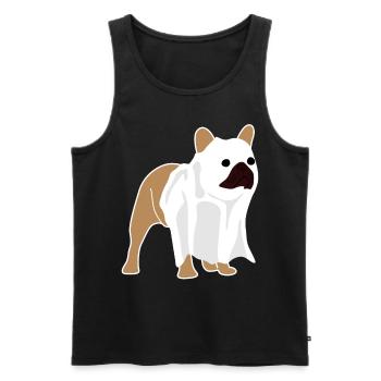 French Bulldog Ghost - Men's Premium Organic Tank Top - black - Front - Michal (187cm)