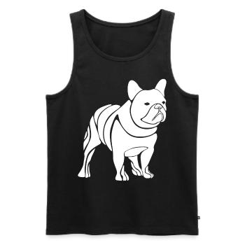 Bouledogue Français French Bulldog - Männer Premium Bio Tank Top - Schwarz - Vorne - AI Model Male 178 light (178cm)