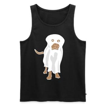 Labrador Retriever Ghost Dog - Men's Premium Organic Tank Top - black - Front - Michal (187cm)