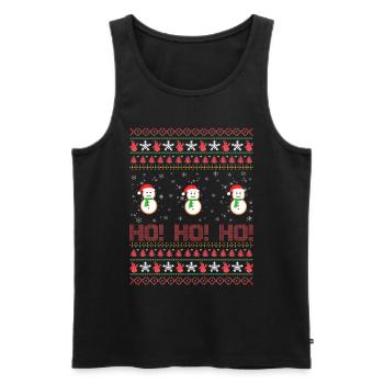 Vilain bonhomme de neige de Noël - Débardeur bio Premium Homme - noir - Devant - AI Model Male 178 light (178cm)