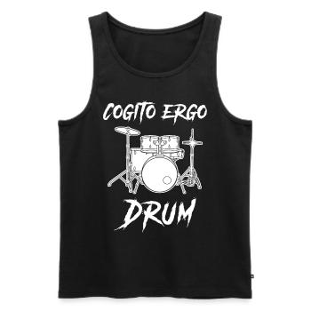 Drummer Drums Drum Set Drum - Men's Premium Organic Tank Top - black - Front - AI Model Male 178 light (178cm)