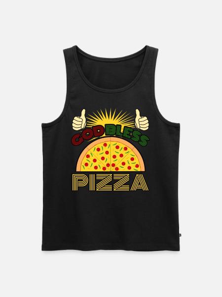 Pizza Saying Pizzaria - Men's Premium Organic Tank Top - black