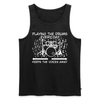 Drummer Drumsticks Drum Drumset Drums - Débardeur bio Premium Homme - noir - Devant - Michal (187cm)