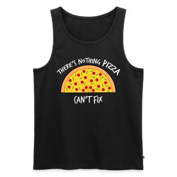 Pizza Pizzaria Pizza Maker - Men's Premium Organic Tank Top - black - Front - AI Model Male 178 light (178cm)
