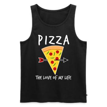 Pizza Pizzaria Restaurant - Men's Premium Organic Tank Top - black - Front - AI Model Male 178 light (178cm)