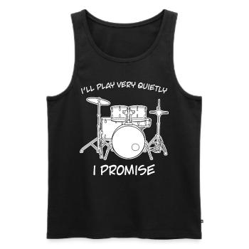 Drummer Drum Drumset Drums - Männer Premium Bio Tank Top - Schwarz - Vorne - AI Model Male 178 light (178cm)