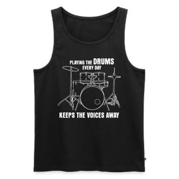 Drummer Drumset Drumsticks Drum Drums - Débardeur bio Premium Homme - noir - Devant - Michal (187cm)