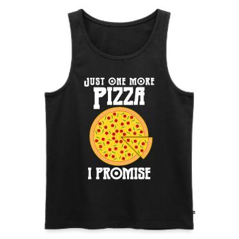 Pizza Pizzaria Pizzas - Men's Premium Organic Tank Top - black - Front - AI Model Male 178 light (178cm)