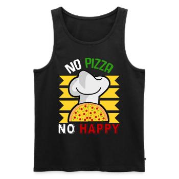 Pizza Restaurant Pizzaria - Men's Premium Organic Tank Top - black - Front - AI Model Male 178 light (178cm)