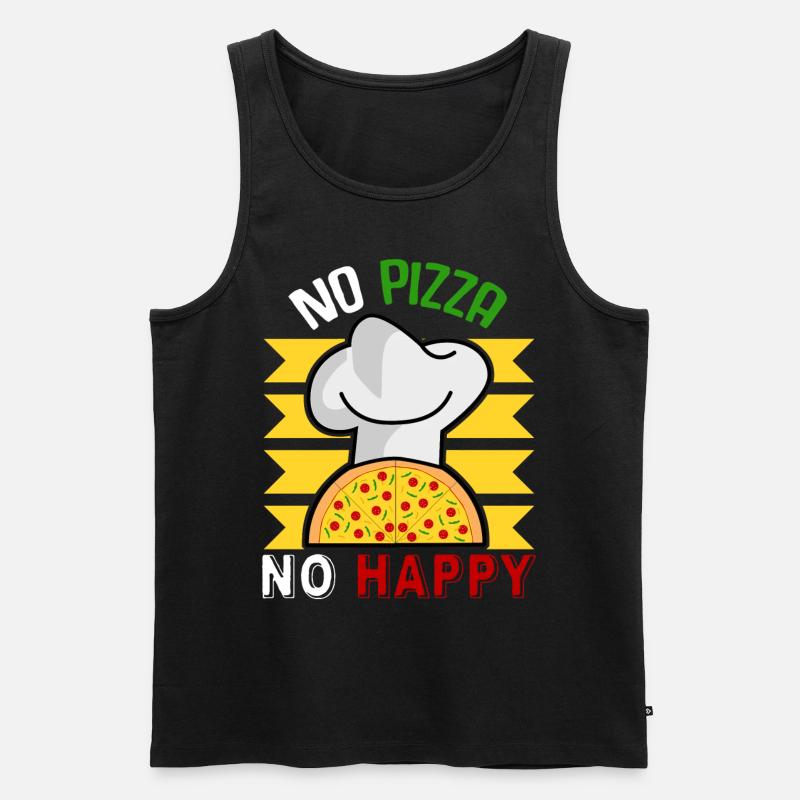 Pizza Restaurant Pizzaria - Männer Premium Bio Tank Top - Schwarz