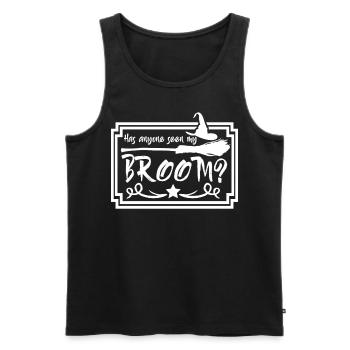 Witchcraft Witch's Broom Halloween Witch - Men's Premium Organic Tank Top - black - Front - AI Model Male 178 light (178cm)