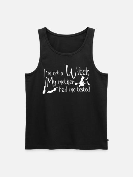 Witch Halloween Witchcraft Witch's Broom - Men's Premium Organic Tank Top - black
