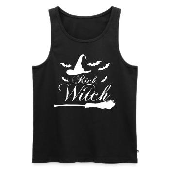 Witchcraft Witch Halloween Witch's Broom - Men's Premium Organic Tank Top - black - Front - AI Model Male 178 light (178cm)