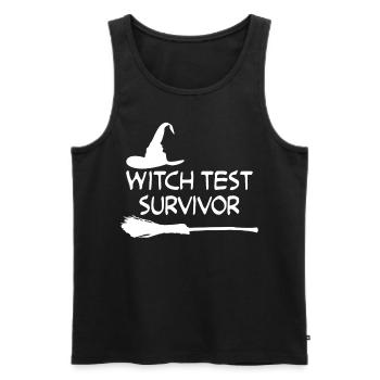 Witchcraft Witch Test Witch's Broom - Men's Premium Organic Tank Top - black - Front - AI Model Male 178 light (178cm)