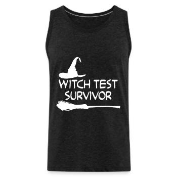 Witchcraft Witch Test Witch's Broom - Men's Premium Organic Tank Top - charcoal grey - Front - Alexander (188cm)