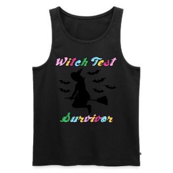 Witch Test Witchcraft Witch's Broom - Men's Premium Organic Tank Top - black - Front - AI Model Male 178 light (178cm)