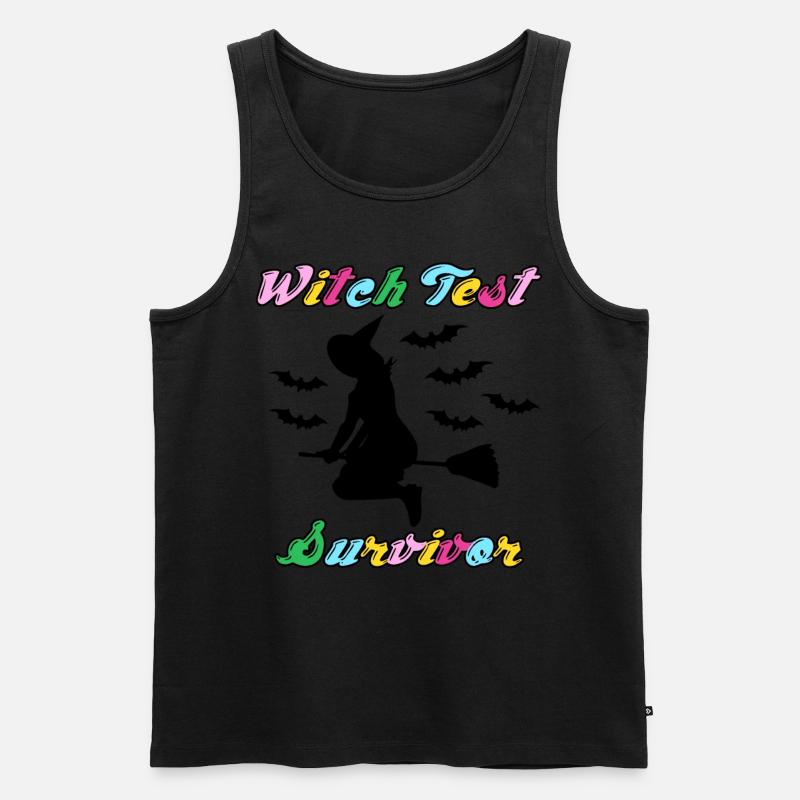 Witch Test Witchcraft Witch's Broom - Männer Premium Bio Tank Top - Schwarz