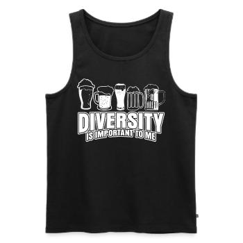 Craft beer Diversity brewing Hops Malt - Männer Premium Bio Tank Top - Schwarz - Vorne - AI Model Male 178 light (178cm)