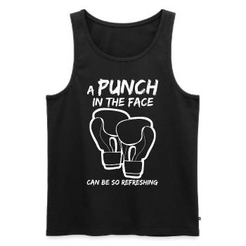 Boxer Punch Joke Boxing Gloves - Men's Premium Organic Tank Top - black - Front - Michal (187cm)