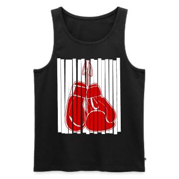 Red Boxing Gloves Boxer - Men's Premium Organic Tank Top - black - Front - Michal (187cm)