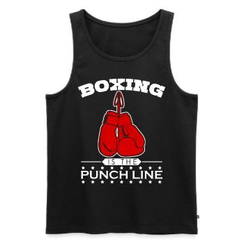 Boxing Gloves Boxer Punching Bag - Men's Premium Organic Tank Top - black - Front - Michal (187cm)