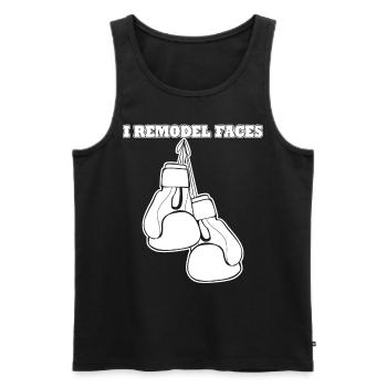 Boxer Joke Boxing Gloves - Männer Premium Bio Tank Top - Schwarz - Vorne - Michal (187cm)