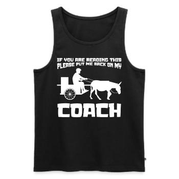 Donkey Carriage Coachman - Männer Premium Bio Tank Top - Schwarz - Vorne - Michal (187cm)