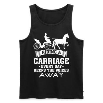 Riding Coachman Horse Carriage - Männer Premium Bio Tank Top - Schwarz - Vorne - Michal (187cm)