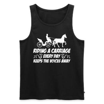 Horse Carriage Riding Coachman - Männer Premium Bio Tank Top - Schwarz - Vorne - Michal (187cm)