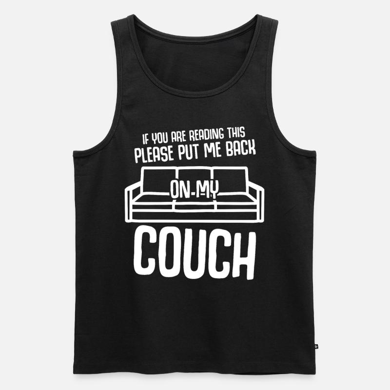 Couch Sofa - Männer Premium Bio Tank Top - Schwarz