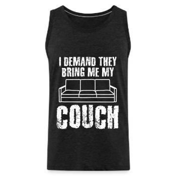 Sofa Couch - Men's Premium Organic Tank Top - charcoal grey - Front - Alexander (188cm)