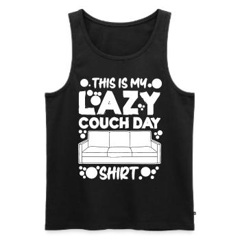 Lazy Couch Canapé de jour - Débardeur bio Premium Homme - noir - Devant - Michal (187cm)