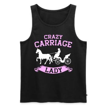 Horse Carriage Lady Coachman - Männer Premium Bio Tank Top - Schwarz - Vorne - Michal (187cm)