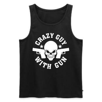 Rifle Weapons Firearm Pistol Gun Guns - Men's Premium Organic Tank Top - black - Front - AI Model Male 178 light (178cm)