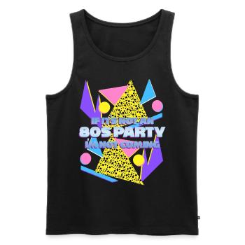 1980's Retro 80s Party - Men's Premium Organic Tank Top - black - Front - Michal (187cm)