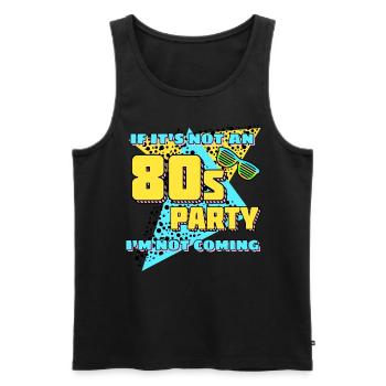 80s 1980's Retro Party - Men's Premium Organic Tank Top - black - Front - Michal (187cm)