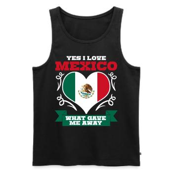 Mexico Heart Mexican Flag Mexicans - Men's Premium Organic Tank Top - black - Front - Michal (187cm)
