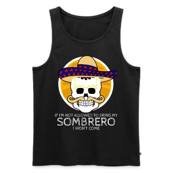 Sombrero Mexique Mexicains Mexicains - Débardeur bio Premium Homme - noir - Devant - AI Model Male 178 light (178cm)