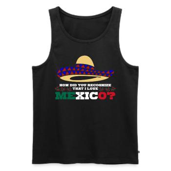 Mexique Drapeau mexicain Mexicains - Débardeur bio Premium Homme - noir - Devant - AI Model Male 178 light (178cm)