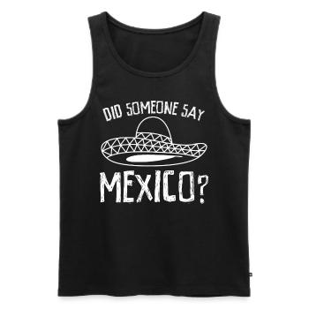 Mexique Sombrero Mexicain Chapeau Mexicain Mexicains - Débardeur bio Premium Homme - noir - Devant - AI Model Male 178 light (178cm)