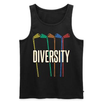 Golf Club Diversity Golf Course - Men's Premium Organic Tank Top - black - Front - Michal (187cm)