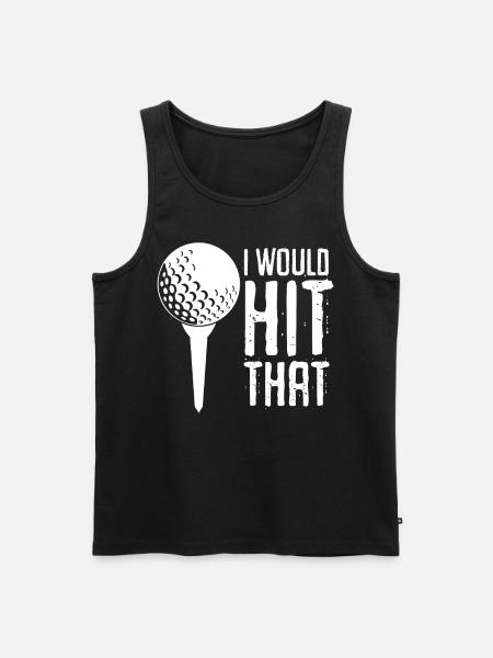 Golf Club Golf Ball - Men's Premium Organic Tank Top - black