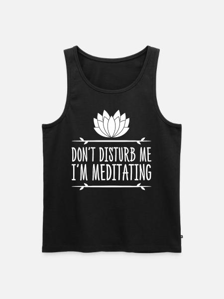 Yoga Meditating Meditation - Men's Premium Organic Tank Top - black
