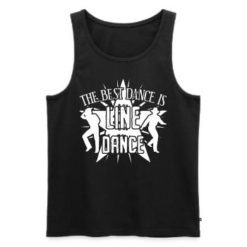 Line Dance Line Dancing Country Music - Männer Premium Bio Tank Top - Schwarz - Vorne - AI Model Male 178 light (178cm)