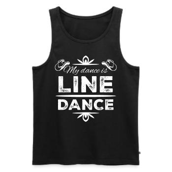 Line Dance Country Music Western Style - Männer Premium Bio Tank Top - Schwarz - Vorne - AI Model Male 178 light (178cm)