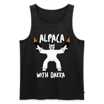 Alpaca with Dakka Alpacas - Männer Premium Bio Tank Top - Schwarz - Vorne - Michal (187cm)