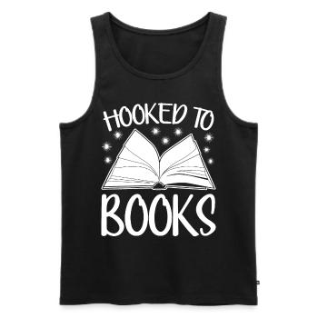 Books Book Read Bookworm Reading - Men's Premium Organic Tank Top - black - Front - Michal (187cm)