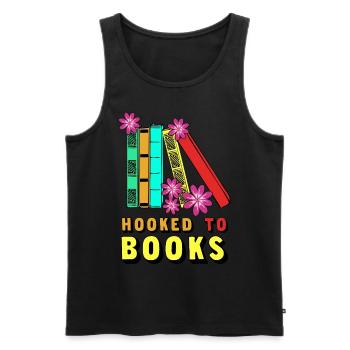 Book Read Books Bookworm Reading - Men's Premium Organic Tank Top - black - Front - Michal (187cm)