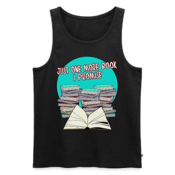 Books Book Reading Bookworm Read - Men's Premium Organic Tank Top - black - Front - Michal (187cm)